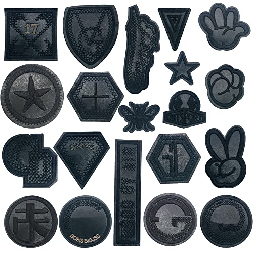 Woohome 20 Stück Patches zum Aufbügeln, Abzeichen Bügelflicken Flicken Patches Patch Sticker Applikationen Zum Nähen Oder Aufbügeln für Denim Jeans, Bügelflicken Set, Dekoration and Repariere von Woohome