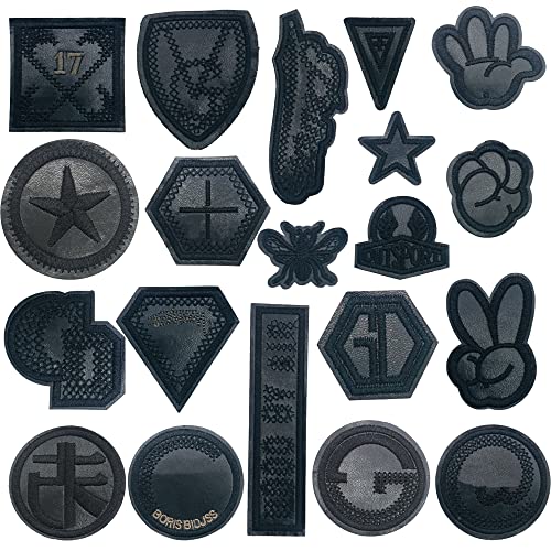 Woohome 20 Stück Patches zum Aufbügeln, Abzeichen Bügelflicken Flicken Patches Patch Sticker Applikationen Zum Nähen Oder Aufbügeln für Denim Jeans, Bügelflicken Set, Dekoration and Repariere von Woohome