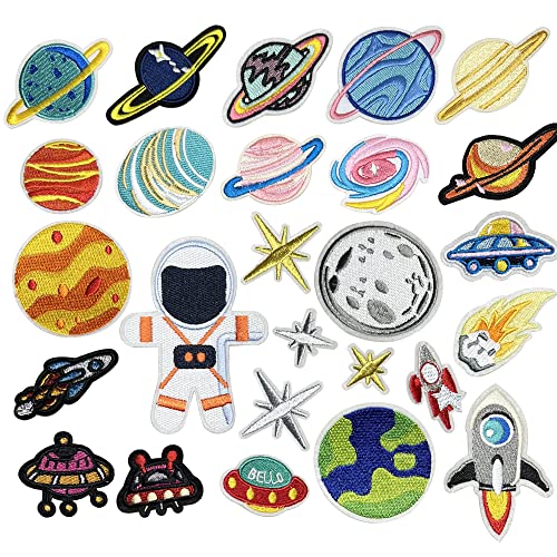 Yayatty 26 Stück Bügelflicken Sonnensystem Applikationen Aufkleber bestickt Weltraum Planeten Patches Applique Kit für Kleidung, Jacken, Rucksäcke, Jeans Yayatty 26 Stück Bügelflicken Sonnensystem Applikationen Aufkleber bestickt Weltraum Planeten Patches Applique Kit für Kleidung, Jacken, Rucksäcke, Jeans von N\A