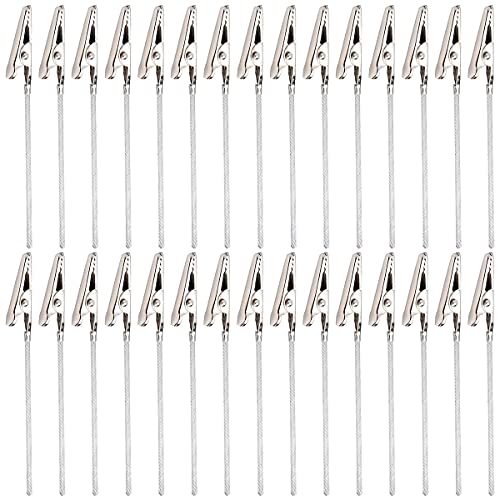 Metalldraht Krokodilklemme, DBAILY 100pcs DIY Handwerk Draht Clip Stehen Memo Fotohalter Langschwanz Krokodil Eisen Clip für Hinweis Büroklammer Hochzeit Geburtstag Party Tischdeko (10cm) von NC