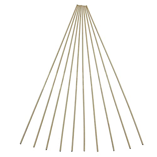 NC 10 Stück Draht-Hartlötstäbe, einfache Schmelzung, Schmelzstangen, niedrige Temperatur, 1,6 mm x 250 mm, geringer Schmelzpunkt, Phosphor-Kupfer-Löten, für Reparatur, Schweißen, Hartlöten von N\C