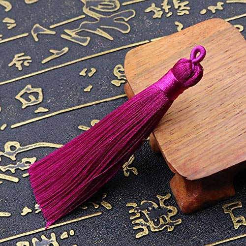 NC 20Pcs Mini Seidenquasten Handgemachte Schlüsselbund Quasten Bulk Charms Anhänger Fransenbesätze mit Schlaufen DIY-Projekte, Lesezeichen Quaste Handmade Soft Ice Silky Quasten von N\C