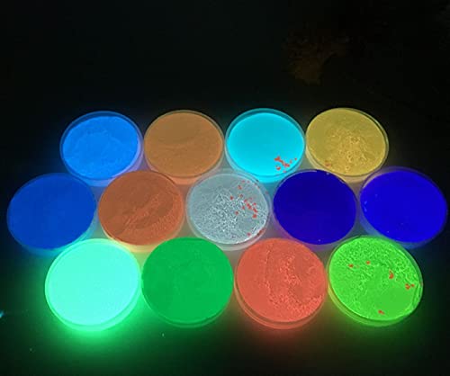NC 5 Boxen 5-Farben-Leuchtpulver Epoxidharz-Pigment Glow in The Dark Epoxidharz-Leuchtpulver Sichere ungiftige Fluoreszierende Glow-In-The-Dunkel-Farbe von N\C