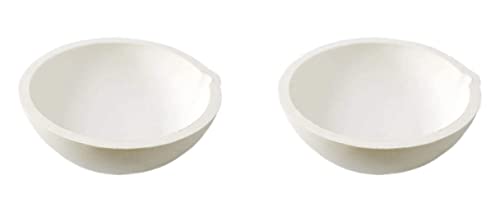 NC LLF Keramik-Tiegelschale, Tasse, Ofen, Schmelzguss, Verfeinerung, Gold, Silber, 2 Stück (500 g) von N\C