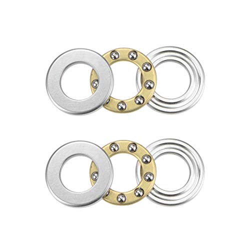 F6-14M Anschlagkugellager, 6 mm x 14 mm x 5 mm, Chromstahl, einseitig gerichtet, 2 Stück von N/D