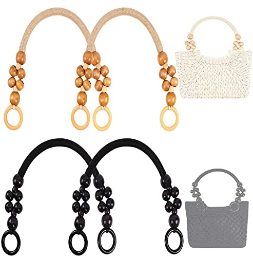 Gloryit 4 Stück Taschengriff Griffe für Taschen mit Perlen Taschengriff DIY Ersatz für Handgefertigte Griffe für Holzperlen Tasche Griff DIY Ersatz Für Handgefertigte Tasche (braun und schwarz) Gloryit 4 Stück Taschengriff Griffe für Taschen mit Perlen Taschengriff DIY Ersatz für Handgefertigte Griffe für Holzperlen Tasche Griff DIY Ersatz Für Handgefertigte Tasche (braun und schwarz) von Gloryit