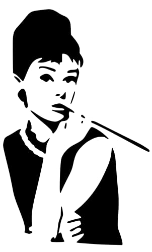 Audrey Hepburn Mylar-Schablone, Wandkunst, 190 Mikrometer A4 Größe von N\P