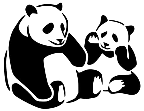 Panda Mylar-Schablone, Wandkunst, 190 Mikrometer A4 Größe von N\P