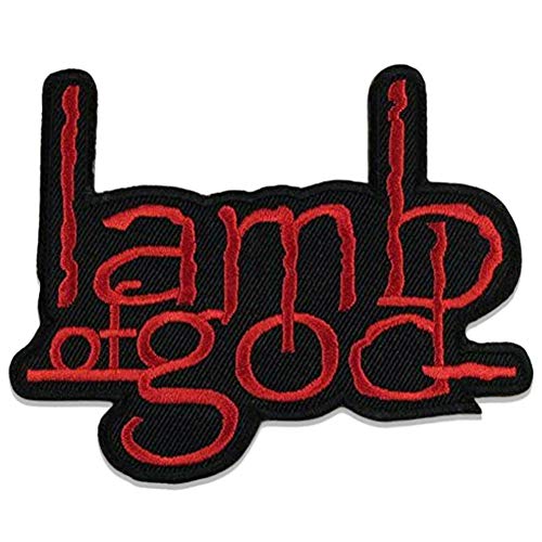 Prinya Shop Patch zum Aufnähen oder Aufbügeln, Motiv: Lamm of God Logo, Punk, Rock, Heavy Metal, Musik, Band, Jacke, T-Shirt, besticktes Symbol von N/P