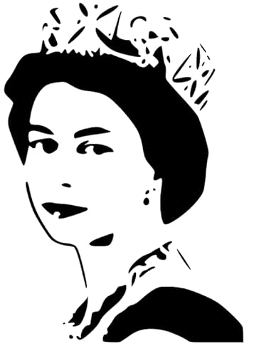 Queen Elizabeth Mylar-Schablone, Wandkunst, 190 Mikrometer A4 Größe von N\P