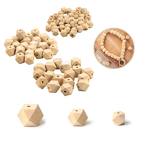 sitengjun ZJ8A Geometric Wood Beads, Acrylic, beige von Mnixy