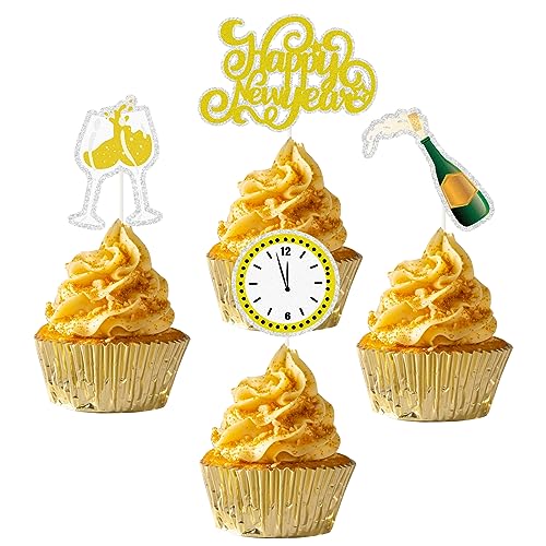 18 Stück Happy New Year Cupcake Topper, Cheers to the New Year Champagner Cupcake Decor,2024 Celebration Party Decorations,2024 Cake Picks 18 Stück Happy New Year Cupcake Topper, Cheers to the New Year Champagner Cupcake Decor,2024 Celebration Party Decorations,2024 Cake Picks von N\W