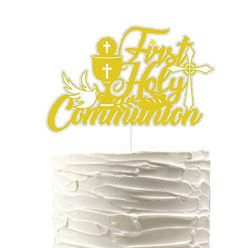 Gold Glitter First Holy Communion Cake Topper, Christian Taufe Cake Decor, Religious God Bless Baby Shower Birthday Party Decorations Gold Glitter First Holy Communion Cake Topper, Christian Taufe Cake Decor, Religious God Bless Baby Shower Birthday Party Decorations von N\W