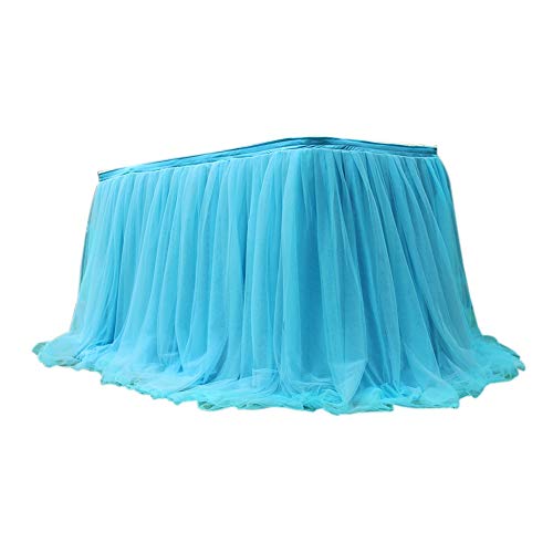 N/X Tischrock, mehrfarbig, Heimtextilien, Tischdecken für Hochzeit, Party, Tischdekoration. Romantische Tüll-Party-Tischdekoration. 100 cm lang x 75 cm hoch N/X Tischrock, mehrfarbig, Heimtextilien, Tischdecken für Hochzeit, Party, Tischdekoration. Romantische Tüll-Party-Tischdekoration. 100 cm lang x 75 cm hoch von N/X