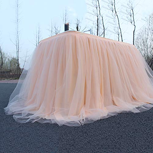 N/X Tischrock, mehrfarbig, Heimtextilien, Tischdecken für Hochzeit, Party, Tischdekoration. Romantische Tüll-Party-Tischdekoration. 100 cm lang x 75 cm hoch N/X Tischrock, mehrfarbig, Heimtextilien, Tischdecken für Hochzeit, Party, Tischdekoration. Romantische Tüll-Party-Tischdekoration. 100 cm lang x 75 cm hoch von N/X