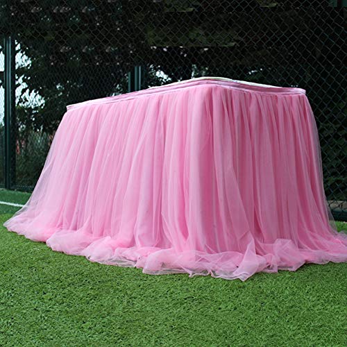N/X Tischrock, mehrfarbig, Heimtextilien, Tischdecken für Hochzeit, Party, Tischdekoration. Romantische Tüll-Party-Tischdekoration. 100 cm lang x 75 cm hoch N/X Tischrock, mehrfarbig, Heimtextilien, Tischdecken für Hochzeit, Party, Tischdekoration. Romantische Tüll-Party-Tischdekoration. 100 cm lang x 75 cm hoch von N/X