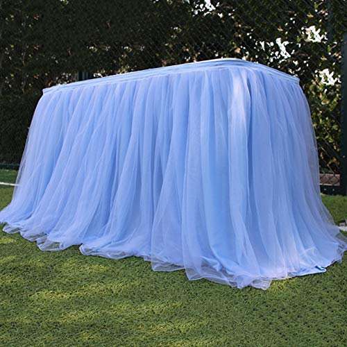 N/X Tischrock, mehrfarbig, Heimtextilien, Tischdecken für Hochzeit, Party, Tischdekoration. Romantische Tüll-Party-Tischdekoration. 100 cm lang x 75 cm hoch N/X Tischrock, mehrfarbig, Heimtextilien, Tischdecken für Hochzeit, Party, Tischdekoration. Romantische Tüll-Party-Tischdekoration. 100 cm lang x 75 cm hoch von N/X