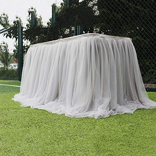 N/X Tischrock, mehrfarbig, Heimtextilien, Tischdecken für Hochzeit, Party, Tischdekoration. Romantische Tüll-Party-Tischdekoration. 100 cm lang x 75 cm hoch N/X Tischrock, mehrfarbig, Heimtextilien, Tischdecken für Hochzeit, Party, Tischdekoration. Romantische Tüll-Party-Tischdekoration. 100 cm lang x 75 cm hoch von N/X