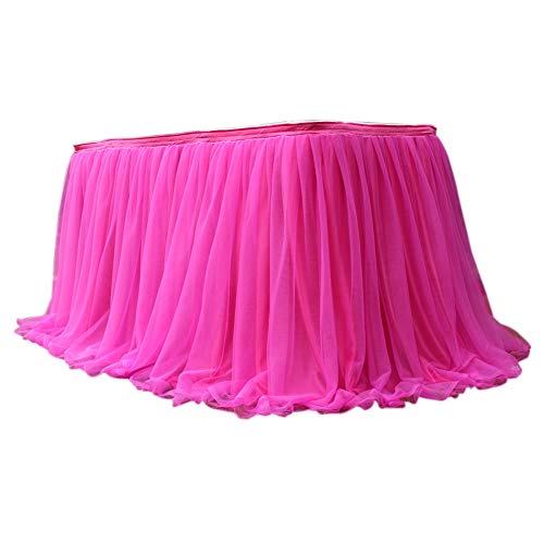 N/X Tischrock, mehrfarbig, Heimtextilien, Tischdecken für Hochzeit, Party, Tischdekoration. Romantische Tüll-Party-Tischdekoration. 100 cm lang x 75 cm hoch N/X Tischrock, mehrfarbig, Heimtextilien, Tischdecken für Hochzeit, Party, Tischdekoration. Romantische Tüll-Party-Tischdekoration. 100 cm lang x 75 cm hoch von N/X