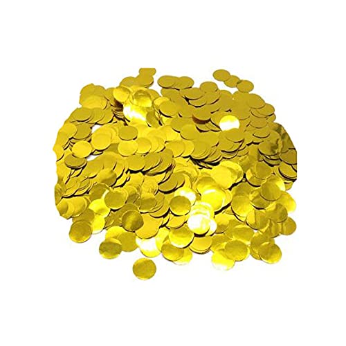 CYIOU Konfetti Runde Konfetti 14000 Stück 15 MM Papier Tissue Konfetti für Hochzeit Geburtstag Party Ballon Dekoration 100 Gramm Gold von CYIOU