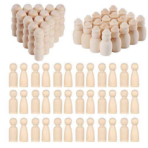 N|A Woohome 80 Stück Figuren Holzfiguren, 4 Stil Holzfiguren Mädchen Dekoration Kleine Holzfiguren zum DIY Holzfiguren, Kinder Bastelprojekte, Malen, Spiele N|A Woohome 80 Stück Figuren Holzfiguren, 4 Stil Holzfiguren Mädchen Dekoration Kleine Holzfiguren zum DIY Holzfiguren, Kinder Bastelprojekte, Malen, Spiele von N|A