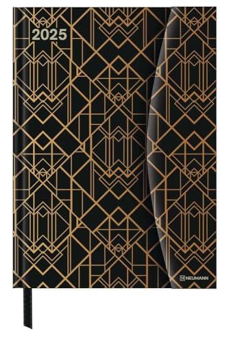 N NEUMANNVERLAGE - Art Deco 2025 Diary, 16x22cm, Taschenkalender mit Magnetverschluss und Lesebändchen, Tasche für Visitenkarte, Jahres- und ... internationales Kalendarium: Magneto Diary von N NEUMANNVERLAGE