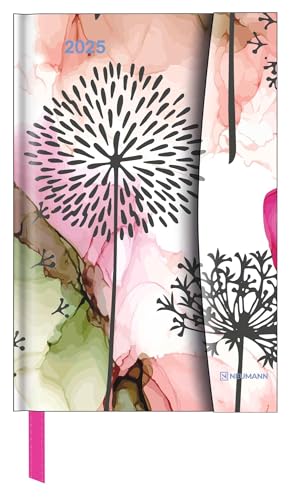 N NEUMANNVERLAGE - Flower Fantasy 2025 Diary, 10x15cm, Taschenkalender mit Magnetverschluss und Lesebändchen, Tasche für Visitenkarte, Jahres- und ... internationales Kalendarium: Magneto Diary von N NEUMANNVERLAGE