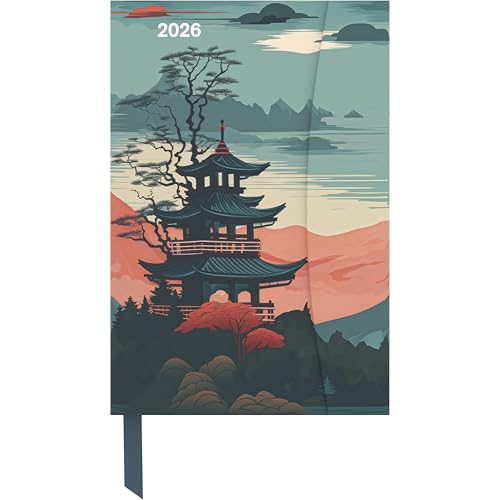 teNeues - Japanese Papers 2026 – Buchkalender 10x15 cm | Kompakter Wochenkalender mit Magnetverschluss im Asia-Design: Magneto Diary von N NEUMANNVERLAGE