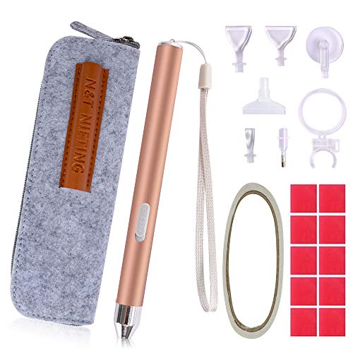 N&T NIETING Diamant Malerei Bohrstift, 5D LED Diamond Painting Stift mit USB-Kabel Lupe, 7 Stück Stiftkopf, 1 Stück Doppelseitiges Klebebandund und 10 Stücke Kleber Lehm für DIY Kunst Handwerk N&T NIETING Diamant Malerei Bohrstift, 5D LED Diamond Painting Stift mit USB-Kabel Lupe, 7 Stück Stiftkopf, 1 Stück Doppelseitiges Klebebandund und 10 Stücke Kleber Lehm für DIY Kunst Handwerk von N&T NIETING