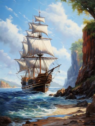 DIY Knüpfen Set Teppich Knüpfhaken-Sets Mit Segelboot Auf Dem Meer Für Erwachsene,Anime-Landschaft,Diy-Häkelsets,Sticksets,Häkelset Für Anfänger,Handarbeiten,Basteln Für Die Innenein 60x90cm DIY Knüpfen Set Teppich Knüpfhaken-Sets Mit Segelboot Auf Dem Meer Für Erwachsene,Anime-Landschaft,Diy-Häkelsets,Sticksets,Häkelset Für Anfänger,Handarbeiten,Basteln Für Die Innenein 60x90cm von N.LANSHAN