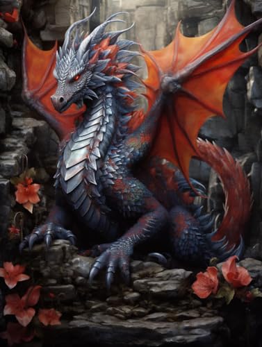 DIY Knüpfteppich Zum Selber Knüpfen Fantasy-Drache-Knüpfhaken-Sets Für Erwachsene,Anime-Tiere,Diy-Häkelsets,Sticksets,Häkelsets Für Anfänger,Handarbeiten,Basteln Für Die Inneneinrich 55x75cm DIY Knüpfteppich Zum Selber Knüpfen Fantasy-Drache-Knüpfhaken-Sets Für Erwachsene,Anime-Tiere,Diy-Häkelsets,Sticksets,Häkelsets Für Anfänger,Handarbeiten,Basteln Für Die Inneneinrich 55x75cm von N.LANSHAN