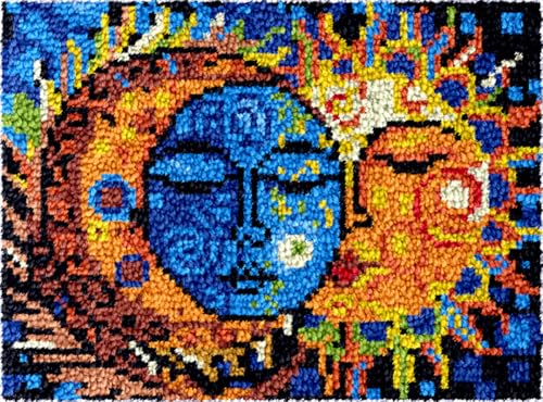 Diy Teppich Knüpfen Set Knüpfhaken-Sets Mit Sonne Und Mond,Fantasie-Muster,Diy-Knüpfteppich,Heimteppich-Teppichherstellungs-Sets Aus Canvas,Knüpfhaken-Sets Für Anfänger Und Erwachsene 35x46in Diy Teppich Knüpfen Set Knüpfhaken-Sets Mit Sonne Und Mond,Fantasie-Muster,Diy-Knüpfteppich,Heimteppich-Teppichherstellungs-Sets Aus Canvas,Knüpfhaken-Sets Für Anfänger Und Erwachsene 35x46in von N.LANSHAN