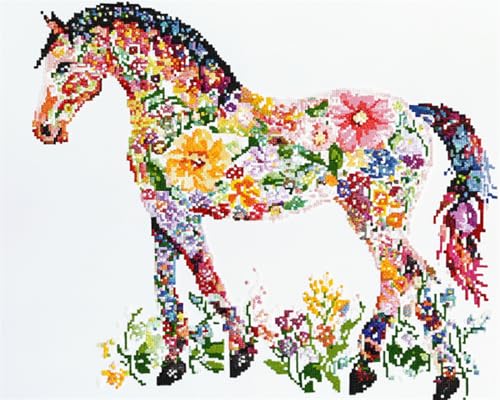 N.LANSHAN 11CT Diy Kreuzstich Set Vorgedruckt Cartoon Blumenpferd Stickvorlagen Stickbilder Vorgedruckt Kreuzstich Stickpackungen Stickpackung Cross Stitch 50x70cm N.LANSHAN 11CT Diy Kreuzstich Set Vorgedruckt Cartoon Blumenpferd Stickvorlagen Stickbilder Vorgedruckt Kreuzstich Stickpackungen Stickpackung Cross Stitch 50x70cm von N.LANSHAN