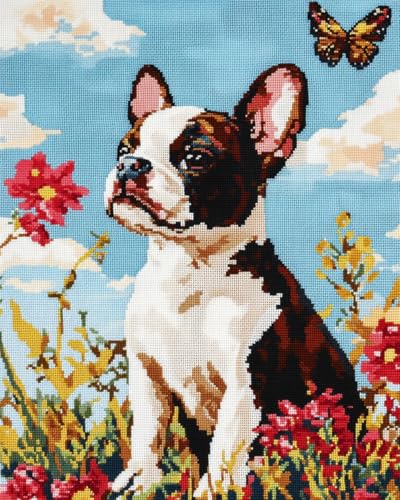 N.LANSHAN 11CT Diy Kreuzstich Stickpackungen Bulldogge Tier Und Blumen Stickvorlagen Stickbilder Vorgedruckt Kreuzstich Stickpackungen Stickpackung Cross Stitch 40x50cm N.LANSHAN 11CT Diy Kreuzstich Stickpackungen Bulldogge Tier Und Blumen Stickvorlagen Stickbilder Vorgedruckt Kreuzstich Stickpackungen Stickpackung Cross Stitch 40x50cm von N.LANSHAN