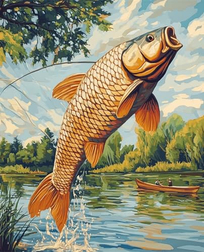 N.LANSHAN 11CT Diy Stickbilder Erwachsene Fische Und Tiere Am Fluss Kreuzstich-Ornament-Set Für Erwachsene Und Anfänger,Stickset Mit Zählmuster,Heimdekoration 40x50cm N.LANSHAN 11CT Diy Stickbilder Erwachsene Fische Und Tiere Am Fluss Kreuzstich-Ornament-Set Für Erwachsene Und Anfänger,Stickset Mit Zählmuster,Heimdekoration 40x50cm von N.LANSHAN