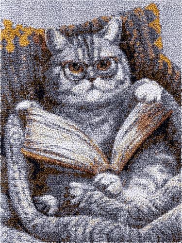N.LANSHAN DIY Knüpfen Set Teppich Katze Tier Lesen Diy-Knüpfteppich-Sets Für Anfänger,Unfertige Häkel- Und Stickteppiche 55x75cm N.LANSHAN DIY Knüpfen Set Teppich Katze Tier Lesen Diy-Knüpfteppich-Sets Für Anfänger,Unfertige Häkel- Und Stickteppiche 55x75cm von N.LANSHAN
