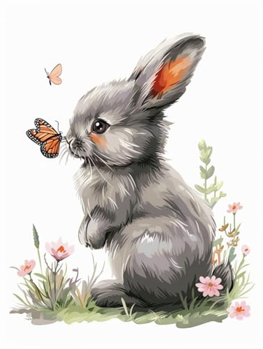 N.LANSHAN DIY Knüpfteppich Cartoon Kaninchen Und Schmetterling Knüpfpackungen Für Teppiche Mit Bunten Mustern,Stick- Und Nähset 80x115cm N.LANSHAN DIY Knüpfteppich Cartoon Kaninchen Und Schmetterling Knüpfpackungen Für Teppiche Mit Bunten Mustern,Stick- Und Nähset 80x115cm von N.LANSHAN
