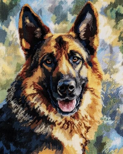 N.LANSHAN DIY Knüpfteppich Deutscher Schäferhund Tier Diy-Knüpfset,Handarbeit,Stickerei,Wandteppich,Teppichherstellung,Geschenk Für Heimwerker 90x120cm N.LANSHAN DIY Knüpfteppich Deutscher Schäferhund Tier Diy-Knüpfset,Handarbeit,Stickerei,Wandteppich,Teppichherstellung,Geschenk Für Heimwerker 90x120cm von N.LANSHAN