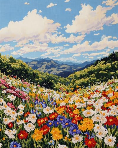 N.LANSHAN DIY Knüpfteppich Knüpfhaken-Sets Mit Bunten Blumen,Berglandschaft,Diy-Teppichherstellungs-Sets Für Anfänger,Gobelin-Sets,Sticksets,Teppich,Fußmatte,Geschenk 60x90cm N.LANSHAN DIY Knüpfteppich Knüpfhaken-Sets Mit Bunten Blumen,Berglandschaft,Diy-Teppichherstellungs-Sets Für Anfänger,Gobelin-Sets,Sticksets,Teppich,Fußmatte,Geschenk 60x90cm von N.LANSHAN