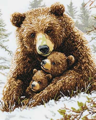 N.LANSHAN DIY Knüpfteppich Zum Selber Knüpfen Bär Tier DIY Bastelset Winterlandschaft Knüpfhaken Teppich Kits Für Anfänger DIY Handarbeit Häkelteppich Kit Home Decor 80x115cm N.LANSHAN DIY Knüpfteppich Zum Selber Knüpfen Bär Tier DIY Bastelset Winterlandschaft Knüpfhaken Teppich Kits Für Anfänger DIY Handarbeit Häkelteppich Kit Home Decor 80x115cm von N.LANSHAN