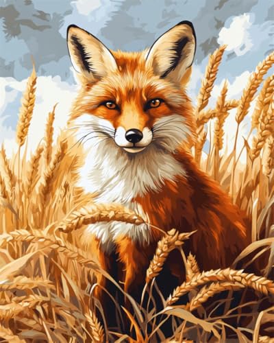N.LANSHAN DIY Knüpfteppich Zum Selber Knüpfen Cartoon-Fuchs-Tier Und Weizenfeld Diy-Teppich-Set,Kreuzstich-Sets,Handarbeit Für Anfänger,Heimdekoration 80x115cm N.LANSHAN DIY Knüpfteppich Zum Selber Knüpfen Cartoon-Fuchs-Tier Und Weizenfeld Diy-Teppich-Set,Kreuzstich-Sets,Handarbeit Für Anfänger,Heimdekoration 80x115cm von N.LANSHAN