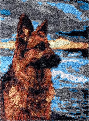 N.LANSHAN DIY Knüpfteppich Zum Selber Knüpfen Deutscher Schäferhund Tier Diy-Knüpfset,Handarbeit,Stickerei,Wandteppich,Teppichherstellung,Geschenk Für Heimwerker 80x115cm N.LANSHAN DIY Knüpfteppich Zum Selber Knüpfen Deutscher Schäferhund Tier Diy-Knüpfset,Handarbeit,Stickerei,Wandteppich,Teppichherstellung,Geschenk Für Heimwerker 80x115cm von N.LANSHAN