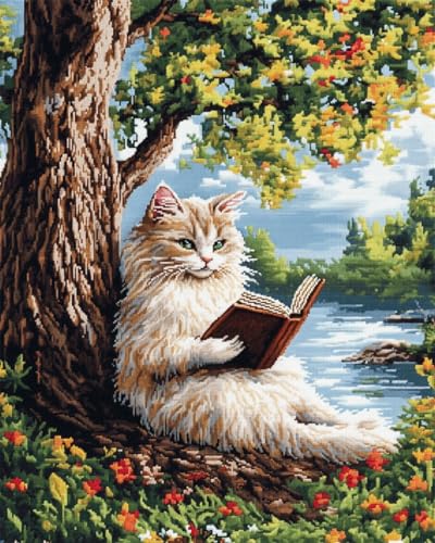 N.LANSHAN DIY Knüpfteppich Zum Selber Knüpfen Knüpfteppich-Set Mit Fantasietieren,Katze Liest Ein Buch,Knüpfteppich-Set,Stickset,Knüpfteppich Für Anfänger,Bastelsets,Dekoration 80x115cm N.LANSHAN DIY Knüpfteppich Zum Selber Knüpfen Knüpfteppich-Set Mit Fantasietieren,Katze Liest Ein Buch,Knüpfteppich-Set,Stickset,Knüpfteppich Für Anfänger,Bastelsets,Dekoration 80x115cm von N.LANSHAN