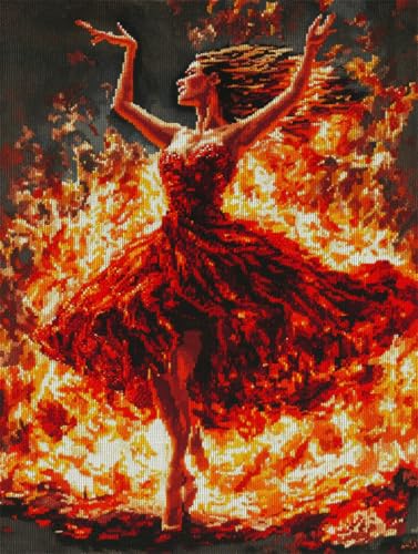 N.LANSHAN DIY Teppich Knüpfen Set DIY Bastelset „Flammenfrau“ Tänzerin,Knüpfset Für Teppiche,Kreuzstich-Stickerei-Set,Handarbeits-Bastelset 60x90cm N.LANSHAN DIY Teppich Knüpfen Set DIY Bastelset „Flammenfrau“ Tänzerin,Knüpfset Für Teppiche,Kreuzstich-Stickerei-Set,Handarbeits-Bastelset 60x90cm von N.LANSHAN