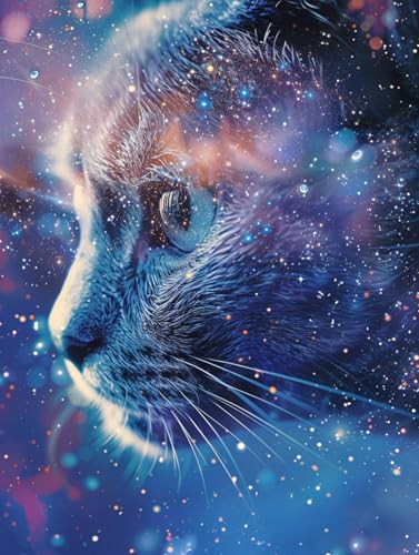 N.LANSHAN DIY Teppich Knüpfen Set Fantasy Sternenhimmel Katze Tiere Knüpfteppich-Set,Handgefertigte Teppich-Sets Mit Vordruck,DIY 3D-Bastelgeschenk 90x120cm N.LANSHAN DIY Teppich Knüpfen Set Fantasy Sternenhimmel Katze Tiere Knüpfteppich-Set,Handgefertigte Teppich-Sets Mit Vordruck,DIY 3D-Bastelgeschenk 90x120cm von N.LANSHAN