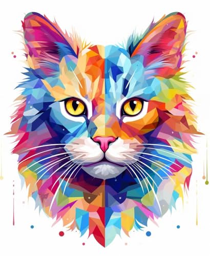 N.LANSHAN DIY Teppich Knüpfen Set Farbe Katze Tier Diy-Knüpfset Für Teppiche,Häkelset Für Anfänger,Teppichset Mit Bedruckter Leinwand,Geschenk 55x75cm N.LANSHAN DIY Teppich Knüpfen Set Farbe Katze Tier Diy-Knüpfset Für Teppiche,Häkelset Für Anfänger,Teppichset Mit Bedruckter Leinwand,Geschenk 55x75cm von N.LANSHAN