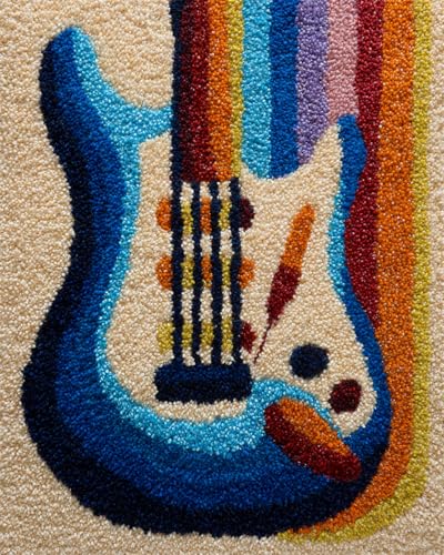 N.LANSHAN Diy Knüpfen Set Teppich Bunte Musikinstrumentgitarre Diy-Häkelsets,Stickset,Knüpfteppich-Set Für Anfänger,Handarbeit,Heimdekoration 80x115cm N.LANSHAN Diy Knüpfen Set Teppich Bunte Musikinstrumentgitarre Diy-Häkelsets,Stickset,Knüpfteppich-Set Für Anfänger,Handarbeit,Heimdekoration 80x115cm von N.LANSHAN
