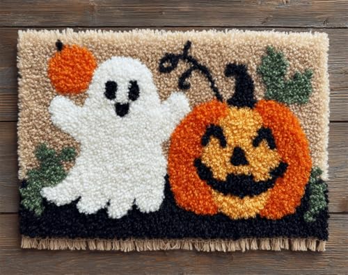 N.LANSHAN Diy Knüpfen Set Teppich Cartoon-Geist Und Kürbis Teppich-Sets Für Anfänger: Wandteppich-Set,Stickerei,Fußmatten,Fußmatte,Geschenk 90x120cm N.LANSHAN Diy Knüpfen Set Teppich Cartoon-Geist Und Kürbis Teppich-Sets Für Anfänger: Wandteppich-Set,Stickerei,Fußmatten,Fußmatte,Geschenk 90x120cm von N.LANSHAN