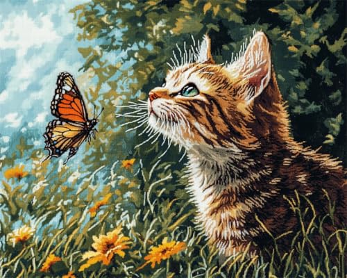 N.LANSHAN Diy Knüpfen Set Teppich Teppich-Knüpfset Mit Katze Und Schmetterling,Cartoon-Tiere,Diy-Knüpfteppich,Heimteppich-Teppichherstellungs-Kits Aus Canvas,Knüpfsets Für Anfänger 80x115cm N.LANSHAN Diy Knüpfen Set Teppich Teppich-Knüpfset Mit Katze Und Schmetterling,Cartoon-Tiere,Diy-Knüpfteppich,Heimteppich-Teppichherstellungs-Kits Aus Canvas,Knüpfsets Für Anfänger 80x115cm von N.LANSHAN