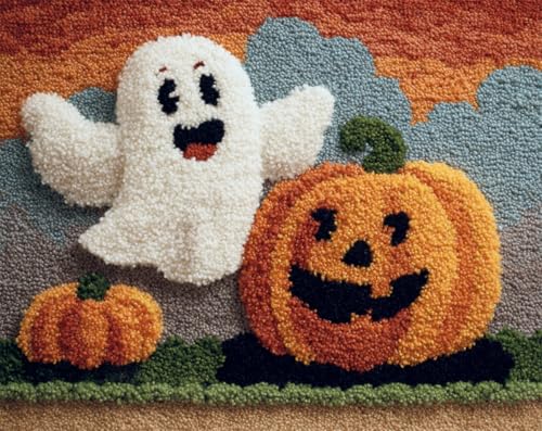 N.LANSHAN Diy Knüpfteppich Cartoon-Geist Und Kürbis Knüpfset Für Teppiche,Diy-Bastelset,Wandteppich,Kissen,Vorgedruckte Muster 60x90cm N.LANSHAN Diy Knüpfteppich Cartoon-Geist Und Kürbis Knüpfset Für Teppiche,Diy-Bastelset,Wandteppich,Kissen,Vorgedruckte Muster 60x90cm von N.LANSHAN